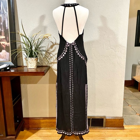 RARE Free People intimately Embroidered Halter Maxi Dress, S - Picture 5 of 15